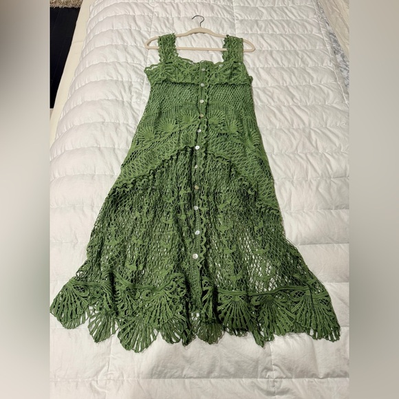 FARM Rio Green Nautical Guipure Maxi Dress - Picture 2 of 11